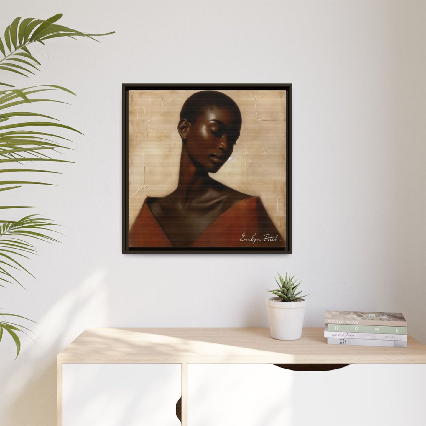Elegant Framed Art Print, Home Decor, African American Art, Wall Art, Gift for Her, Modern Decor