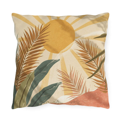 Tropical Outdoor Pillows, Boho Decorative Pillow Covers for Patio or Garden, Summer Decor, Relaxation Gifts, Nature Inspired