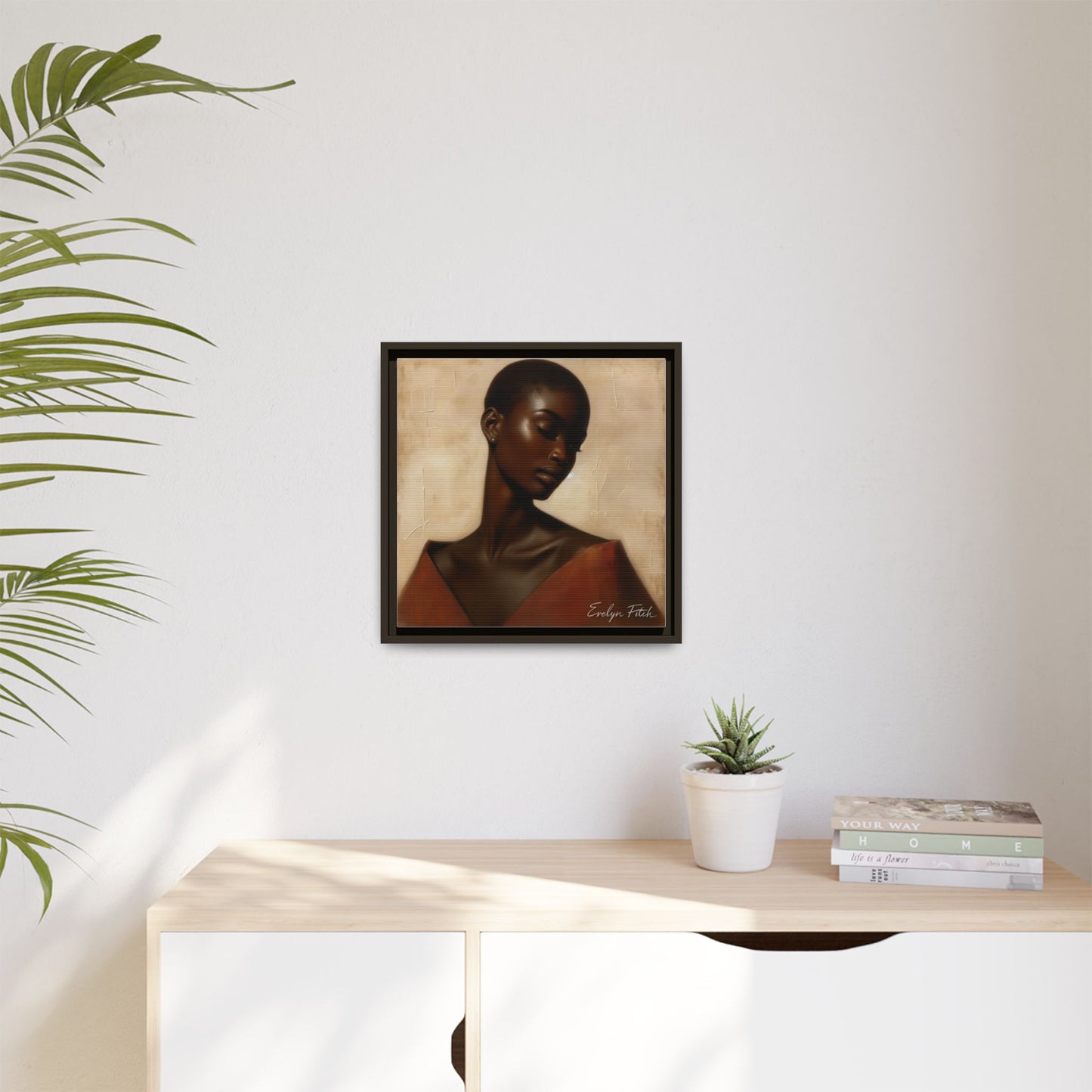 Elegant Framed Art Print, Home Decor, African American Art, Wall Art, Gift for Her, Modern Decor