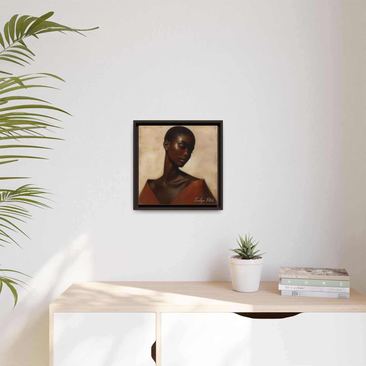 Elegant Framed Art Print, Home Decor, African American Art, Wall Art, Gift for Her, Modern Decor