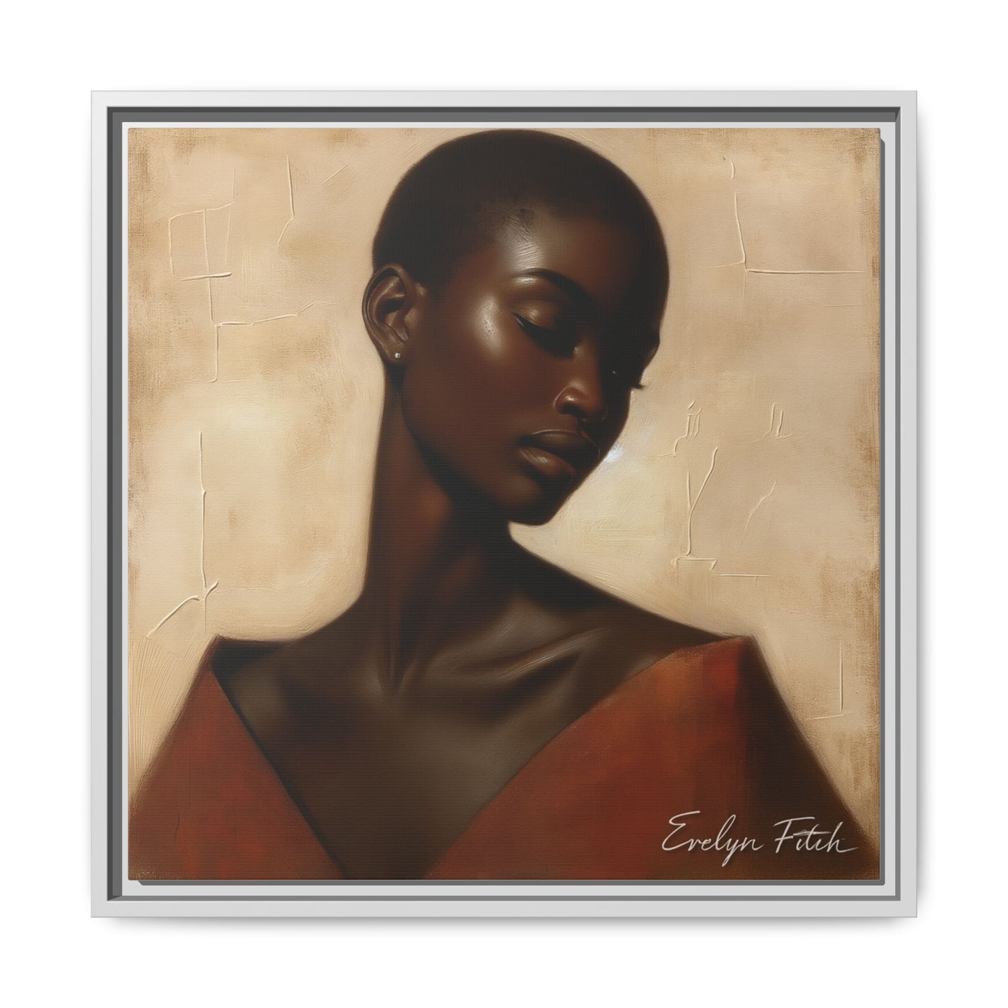 Elegant Framed Art Print, Home Decor, African American Art, Wall Art, Gift for Her, Modern Decor