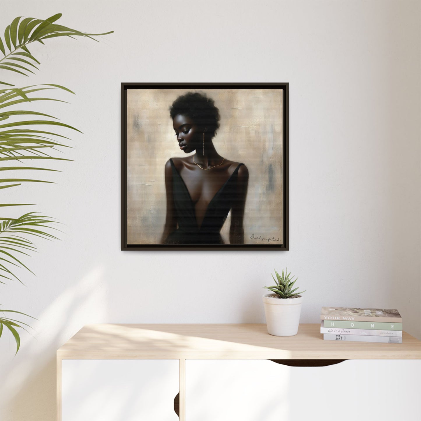 Elegant Framed Art Print, Minimalist Wall Decor, Home Aesthetic, Gift for Her, Affirmation Decor, Modern Artwork