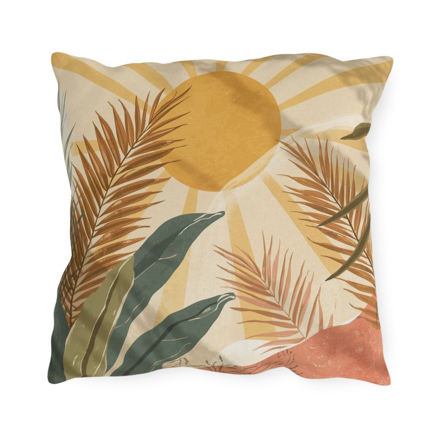 Tropical Outdoor Pillows, Boho Decorative Pillow Covers for Patio or Garden, Summer Decor, Relaxation Gifts, Nature Inspired