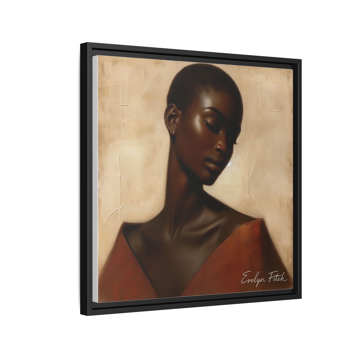Elegant Framed Art Print, Home Decor, African American Art, Wall Art, Gift for Her, Modern Decor