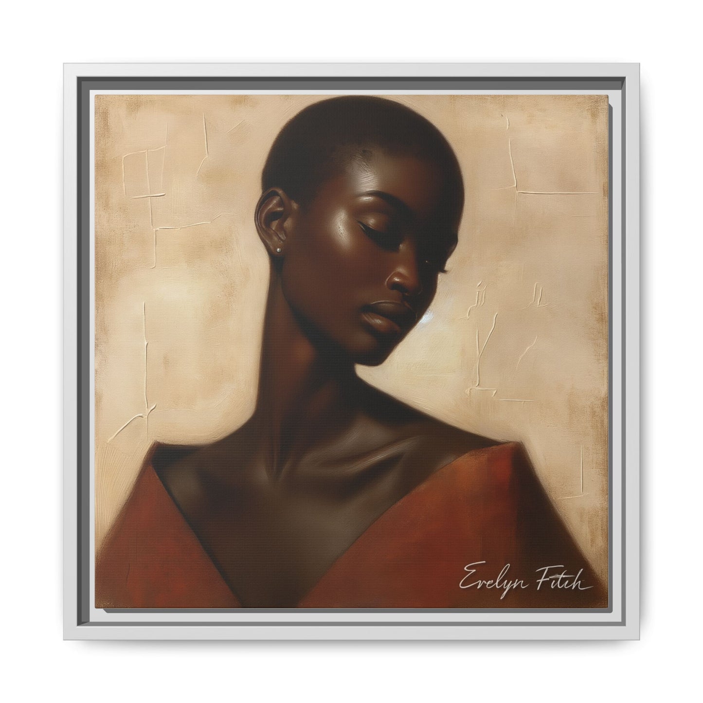 Elegant Framed Art Print, Home Decor, African American Art, Wall Art, Gift for Her, Modern Decor