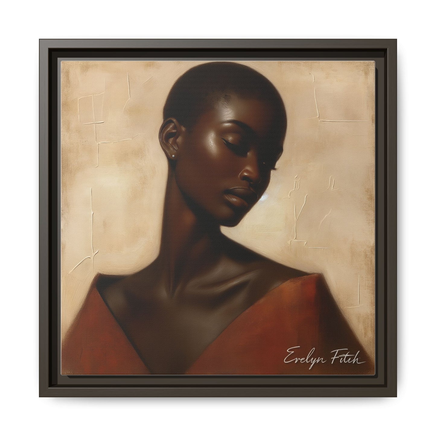 Elegant Framed Art Print, Home Decor, African American Art, Wall Art, Gift for Her, Modern Decor