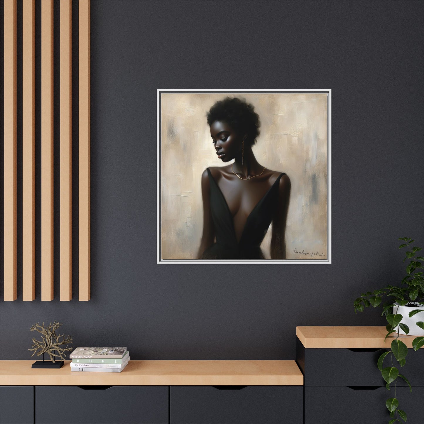 Elegant Framed Art Print, Minimalist Wall Decor, Home Aesthetic, Gift for Her, Affirmation Decor, Modern Artwork