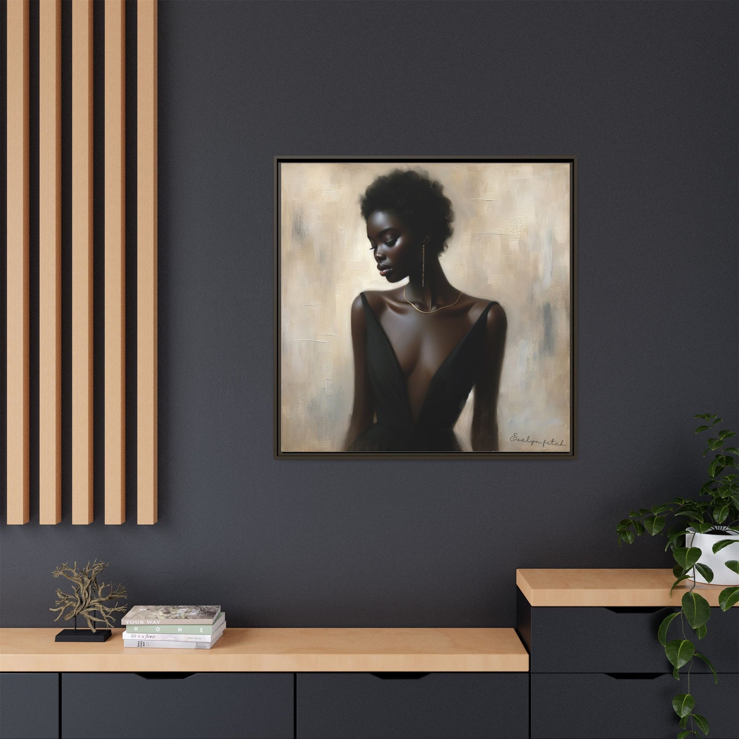 Elegant Framed Art Print, Minimalist Wall Decor, Home Aesthetic, Gift for Her, Affirmation Decor, Modern Artwork