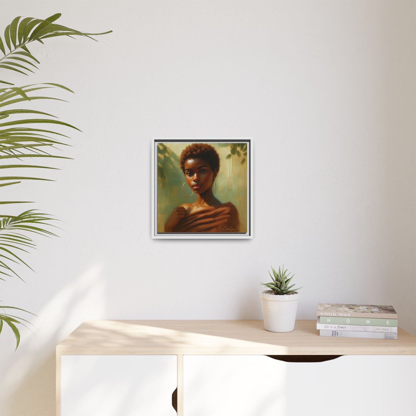 Framed Wall Art, Ethereal Portrait of a Woman, Home Decor, Gift for Her, Modern Artwork, Minimalist