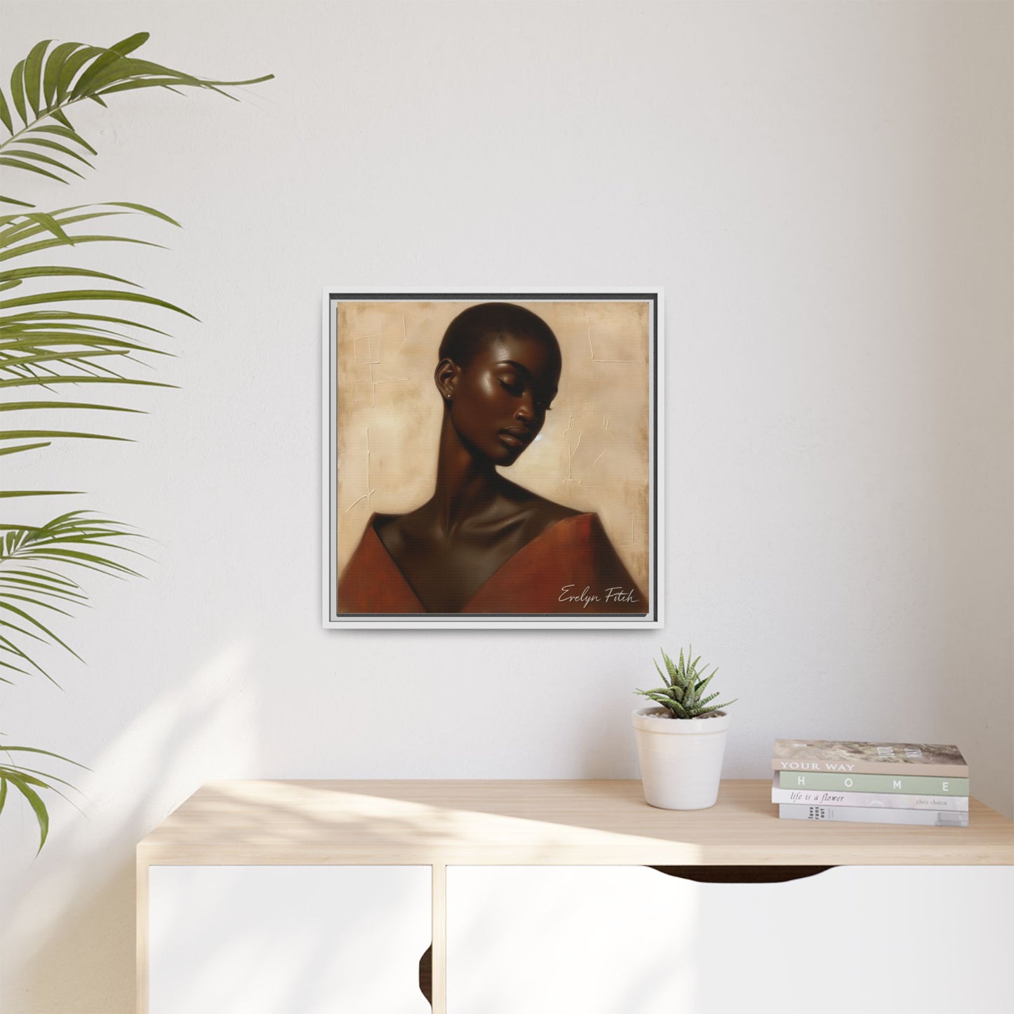 Elegant Framed Art Print, Home Decor, African American Art, Wall Art, Gift for Her, Modern Decor