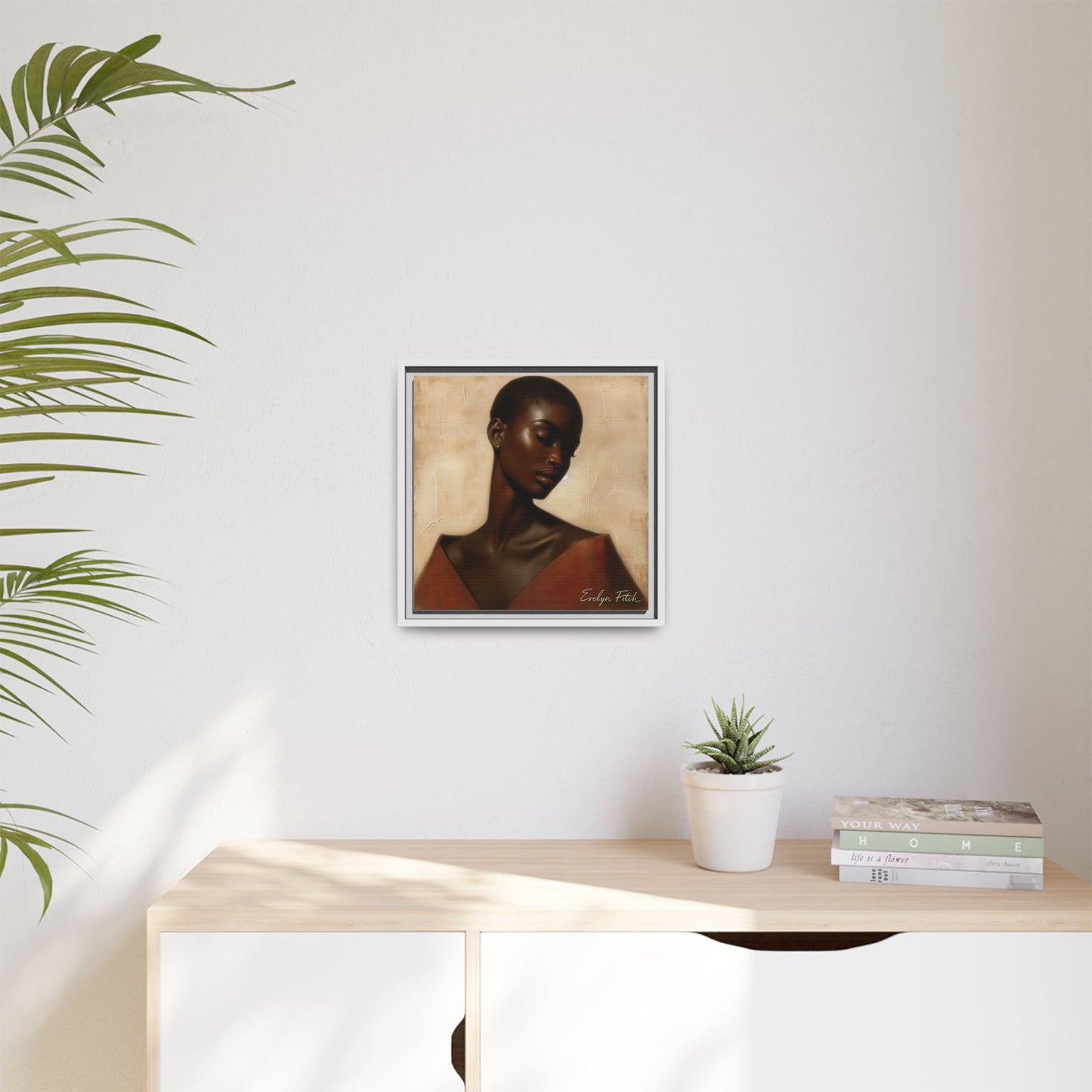 Elegant Framed Art Print, Home Decor, African American Art, Wall Art, Gift for Her, Modern Decor