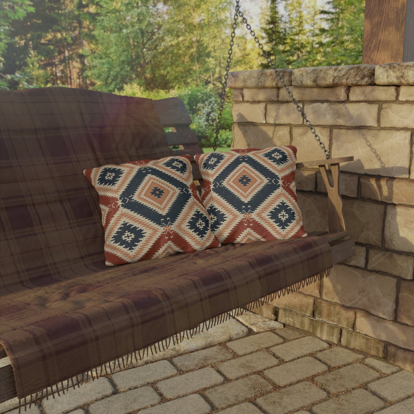 Stylish Outdoor Pillows - Bohemian Decor for Patios, Terraces, Porches, Camping, Home Accents, Cozy Gatherings