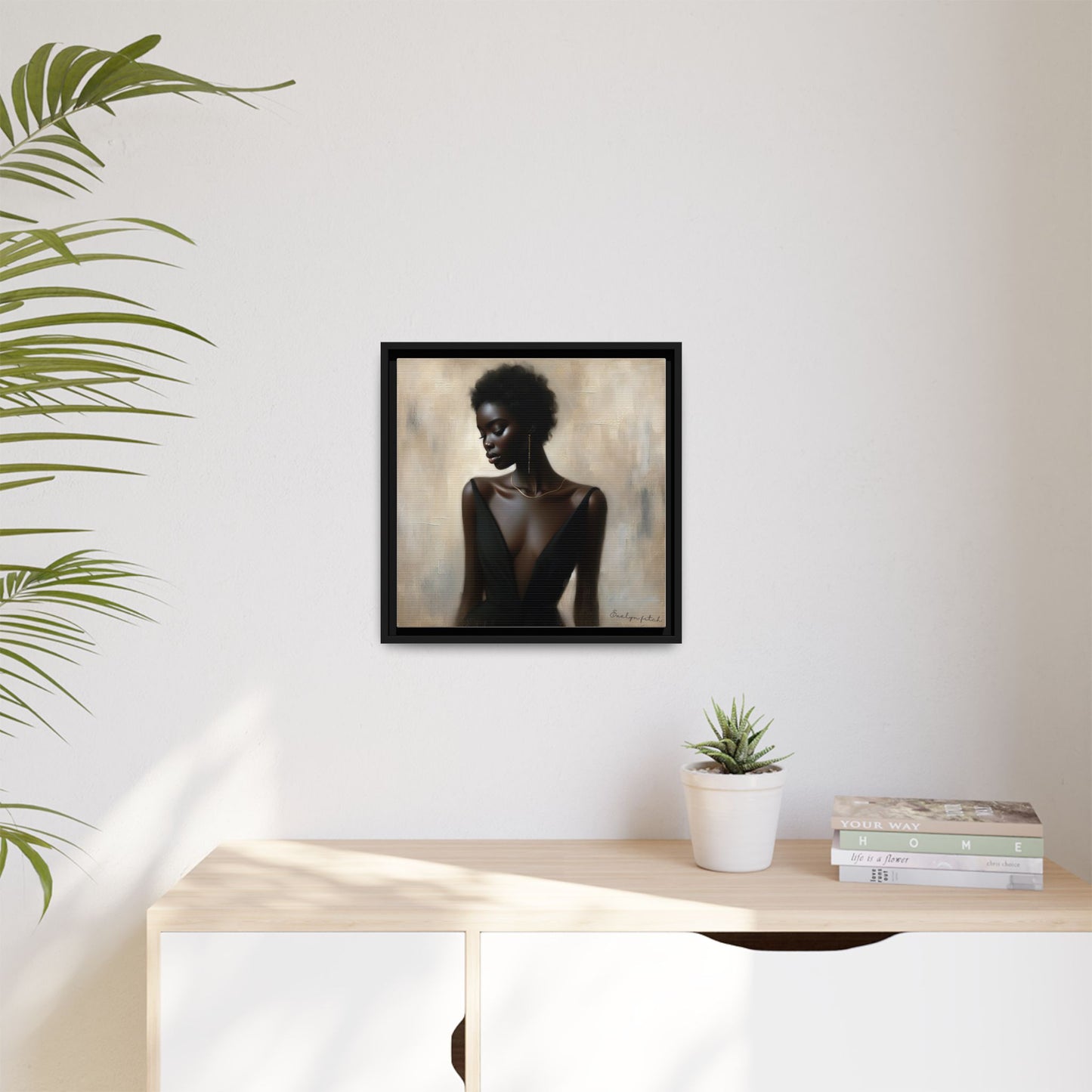 Elegant Framed Art Print, Minimalist Wall Decor, Home Aesthetic, Gift for Her, Affirmation Decor, Modern Artwork