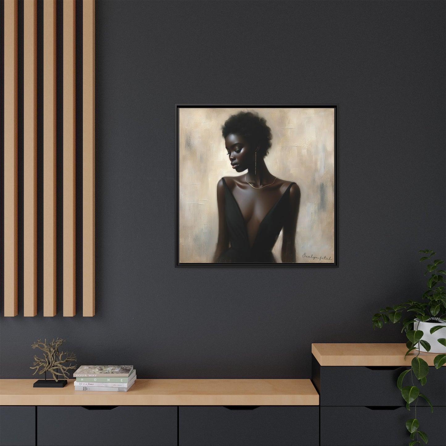 Elegant Framed Art Print, Minimalist Wall Decor, Home Aesthetic, Gift for Her, Affirmation Decor, Modern Artwork