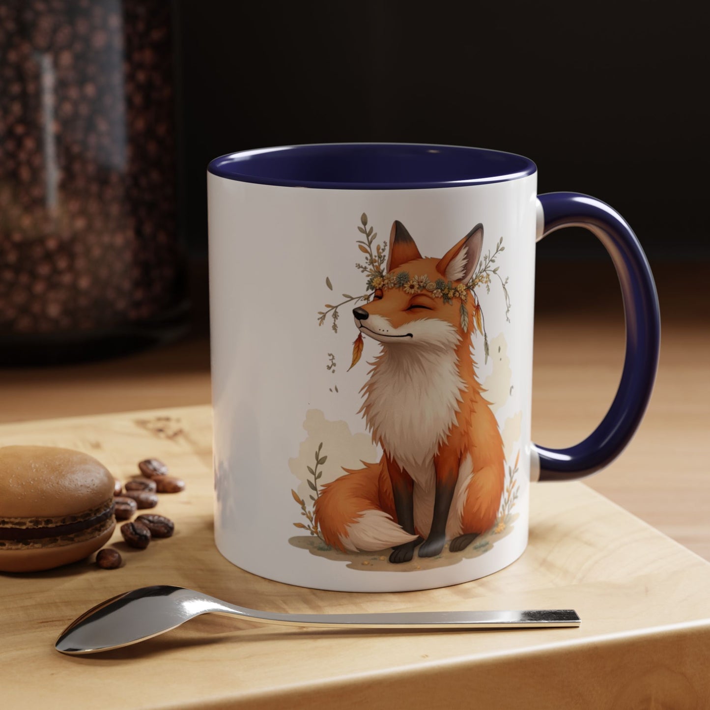Whimsical Fox Accent Coffee Mug | Perfect for Animal Lovers, Fall Decor, Gift for Her, Nature Enthusiasts, Home Office