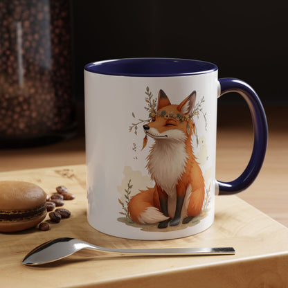 Whimsical Fox Accent Coffee Mug | Perfect for Animal Lovers, Fall Decor, Gift for Her, Nature Enthusiasts, Home Office