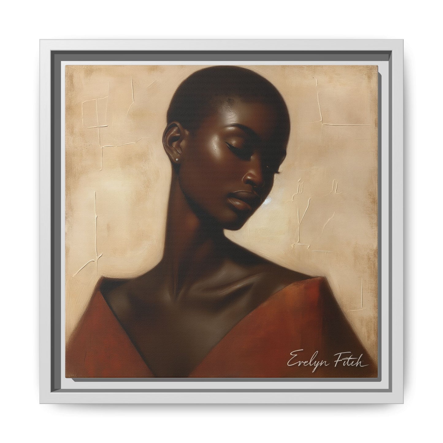 Elegant Framed Art Print, Home Decor, African American Art, Wall Art, Gift for Her, Modern Decor
