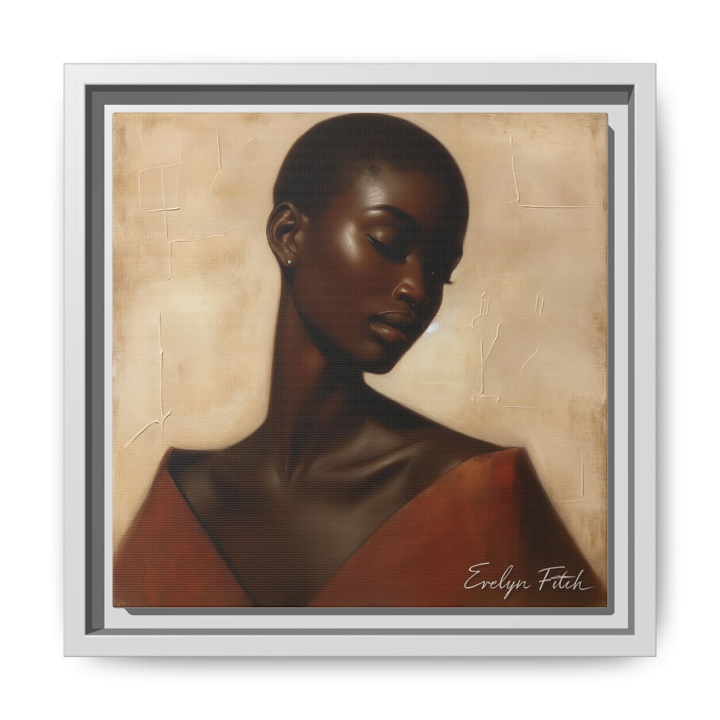 Elegant Framed Art Print, Home Decor, African American Art, Wall Art, Gift for Her, Modern Decor