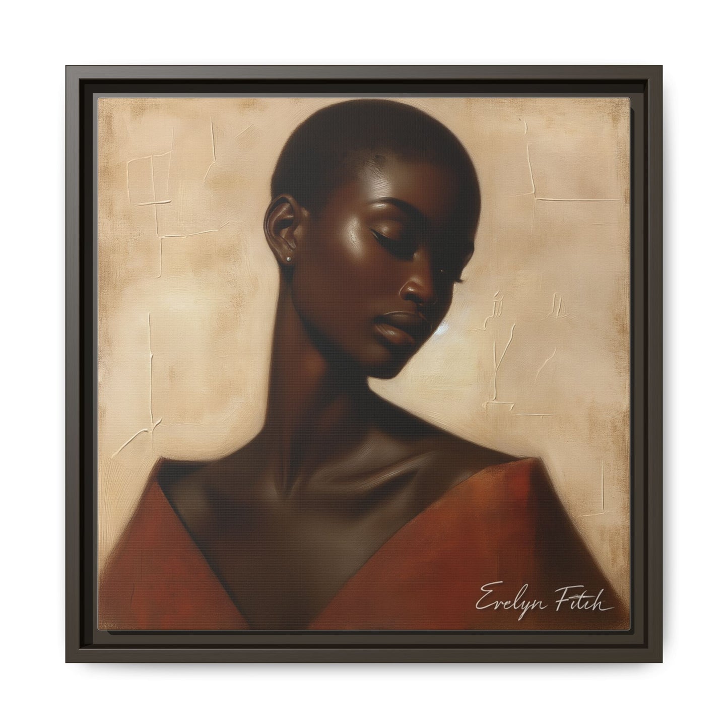 Elegant Framed Art Print, Home Decor, African American Art, Wall Art, Gift for Her, Modern Decor