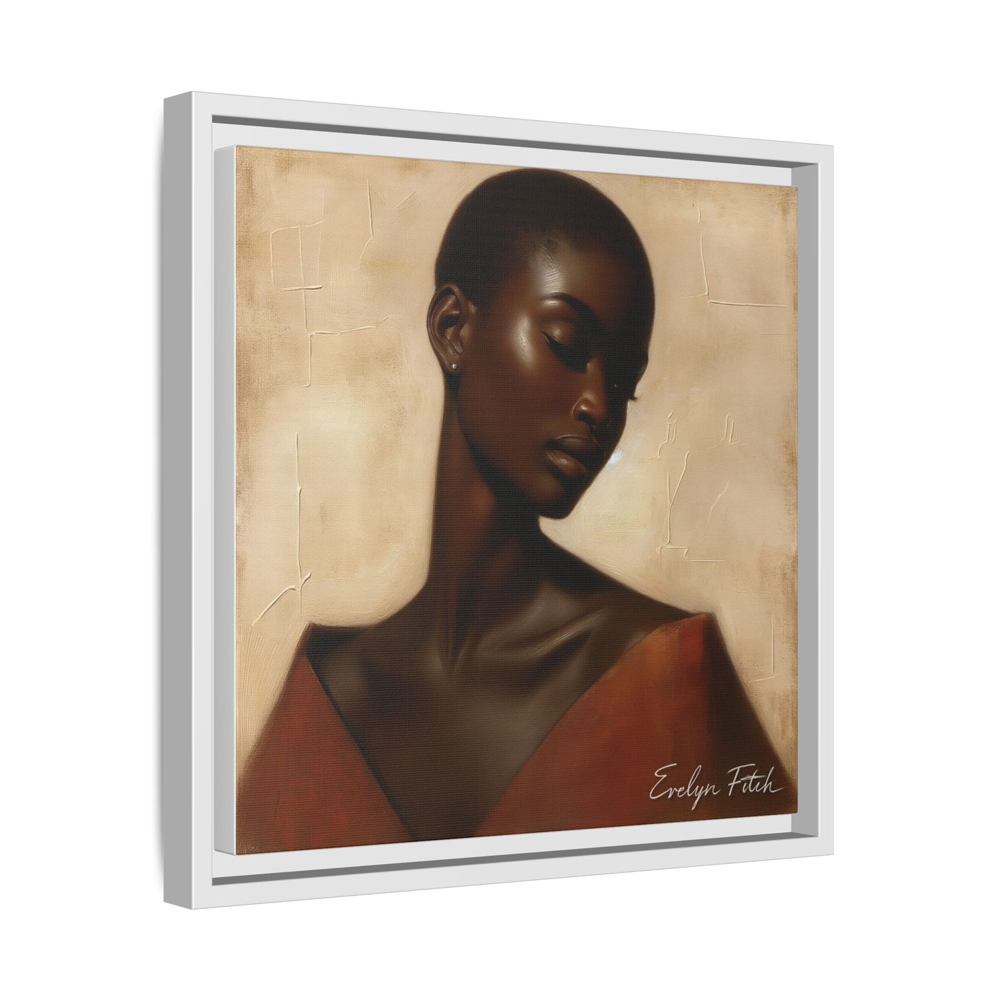 Elegant Framed Art Print, Home Decor, African American Art, Wall Art, Gift for Her, Modern Decor