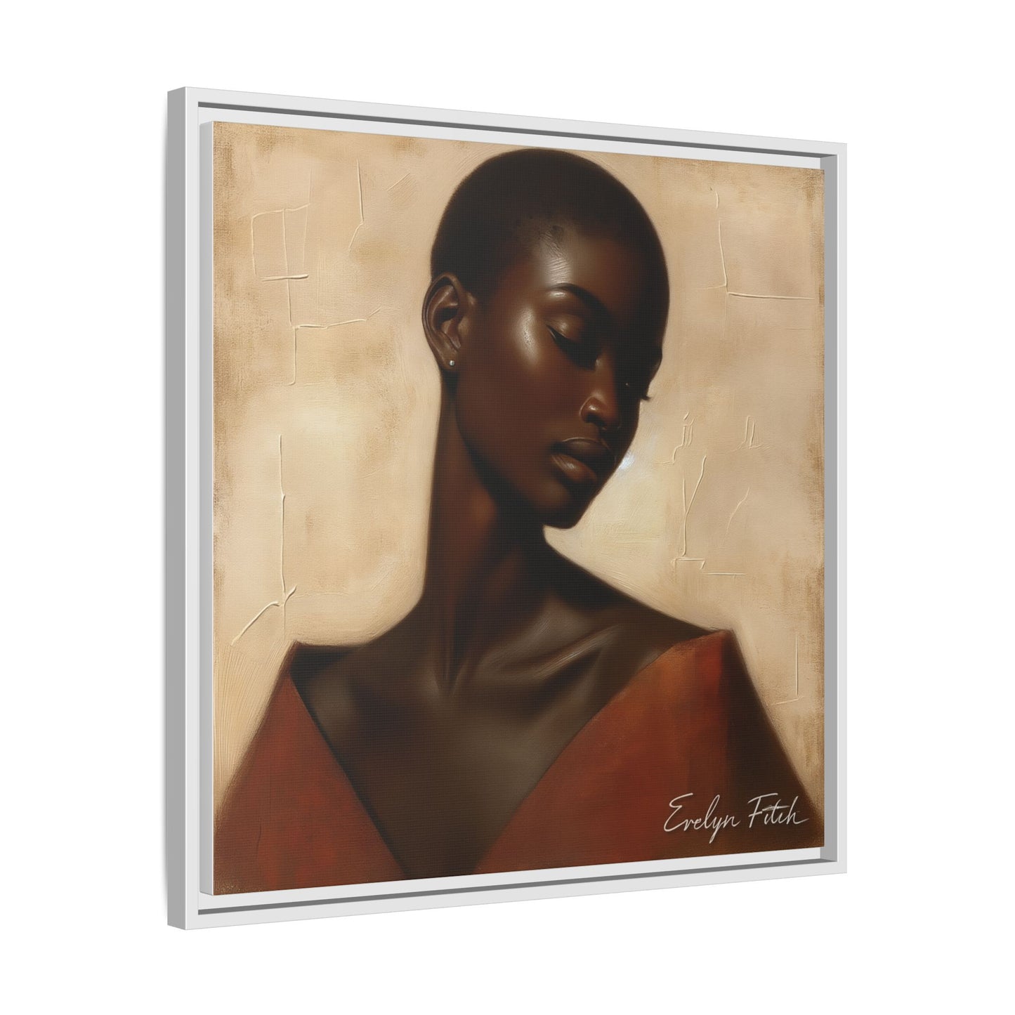 Elegant Framed Art Print, Home Decor, African American Art, Wall Art, Gift for Her, Modern Decor
