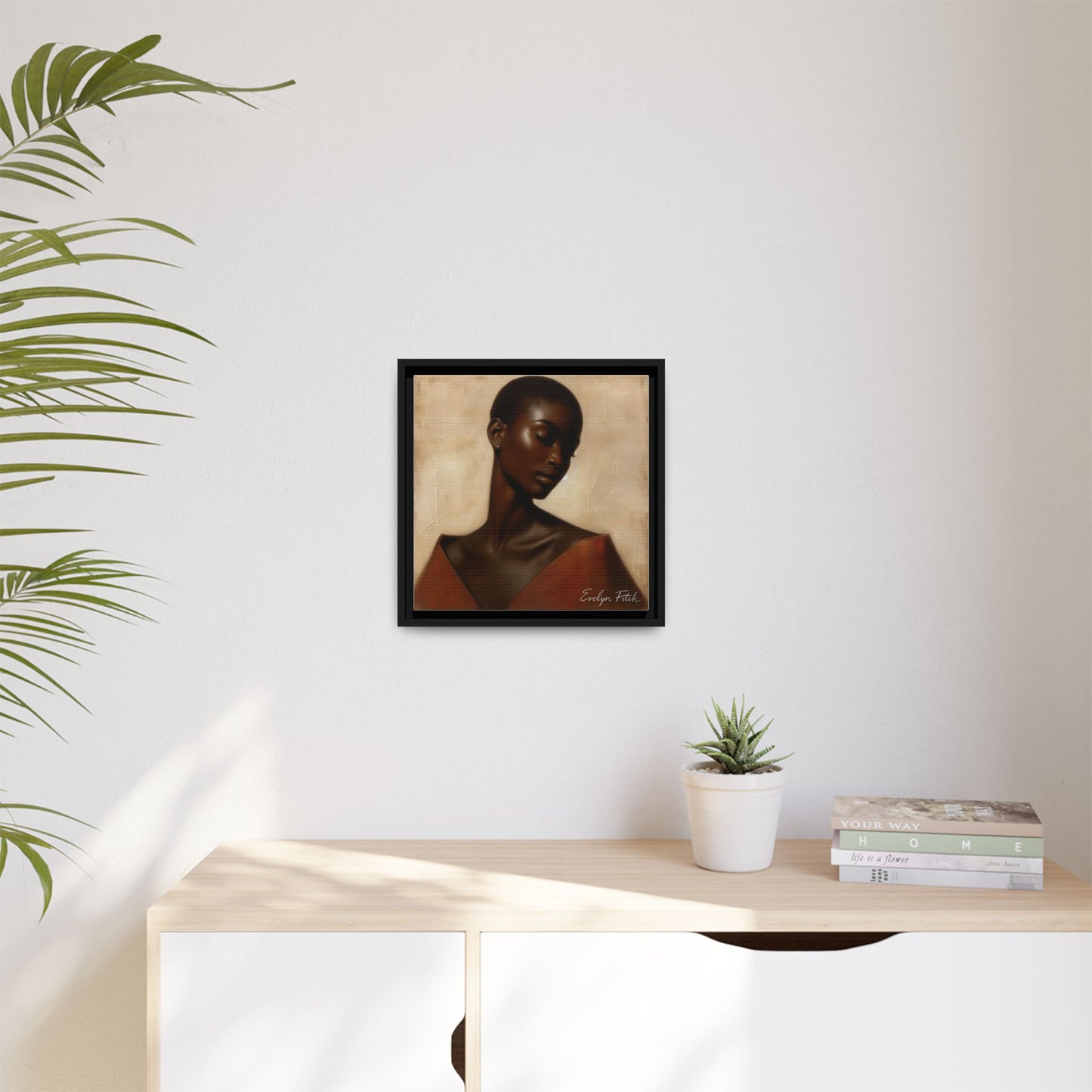 Elegant Framed Art Print, Home Decor, African American Art, Wall Art, Gift for Her, Modern Decor