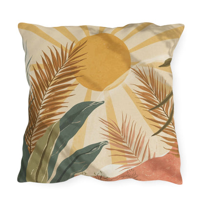Tropical Outdoor Pillows, Boho Decorative Pillow Covers for Patio or Garden, Summer Decor, Relaxation Gifts, Nature Inspired