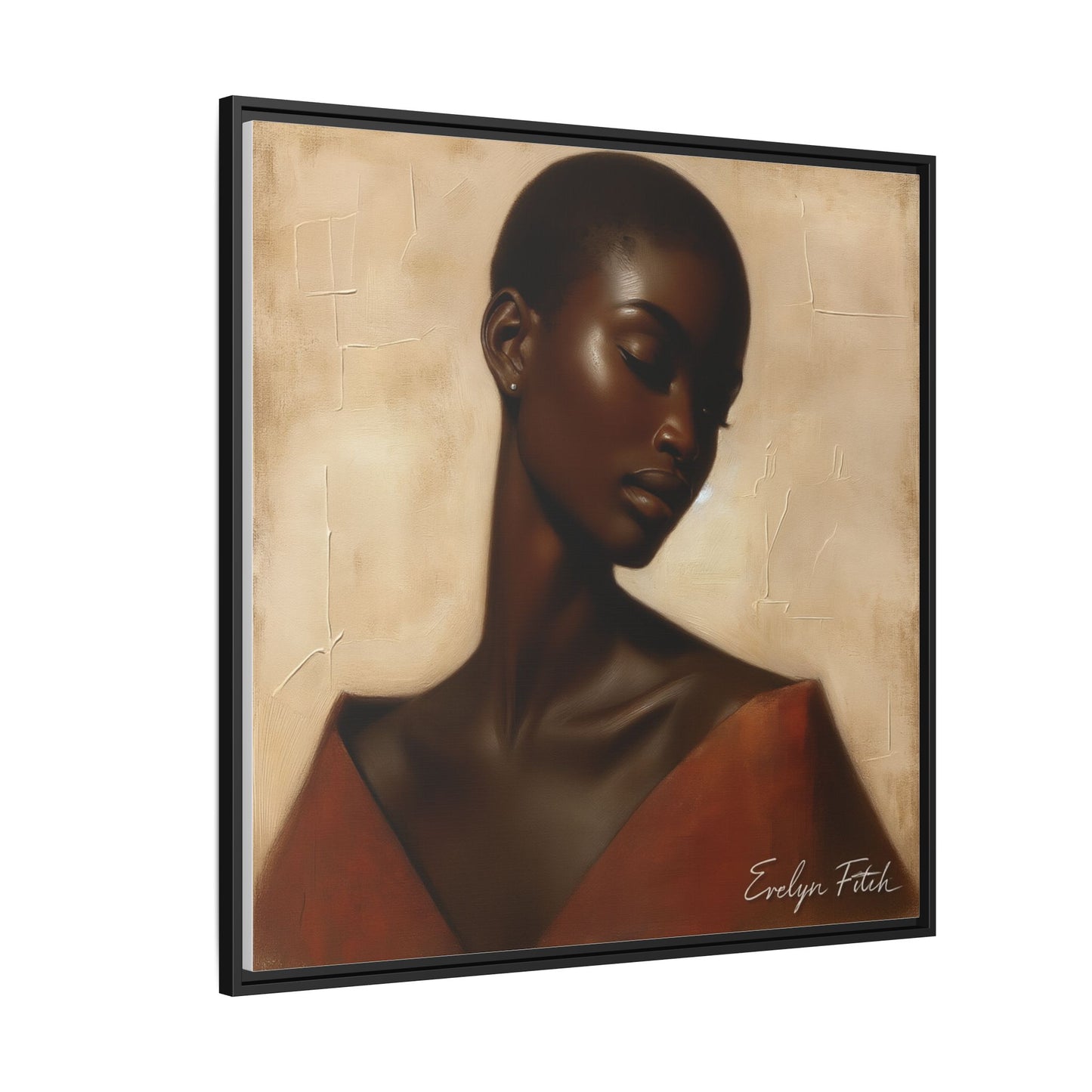 Elegant Framed Art Print, Home Decor, African American Art, Wall Art, Gift for Her, Modern Decor