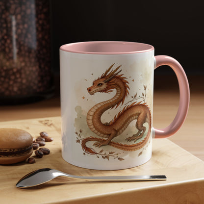 Mythical Dragon Accent Coffee Mug - Perfect for Fantasy Lovers, Gifts for Her, Home Decor, Birthday, and More!