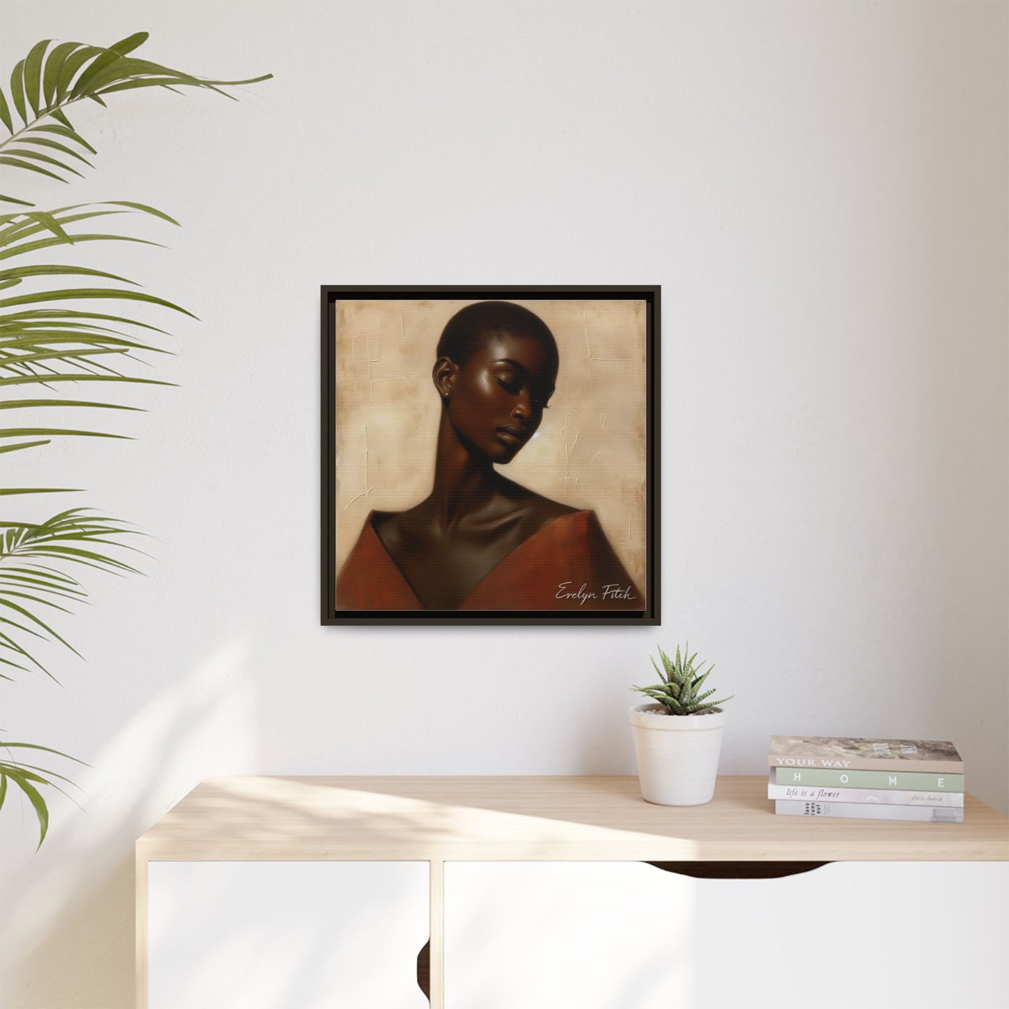 Elegant Framed Art Print, Home Decor, African American Art, Wall Art, Gift for Her, Modern Decor