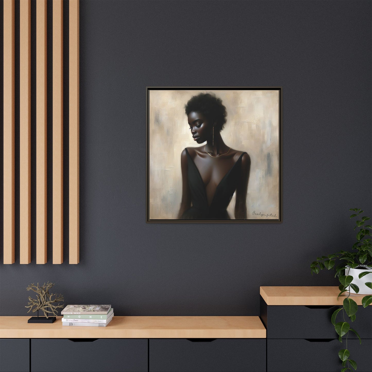 Elegant Framed Art Print, Minimalist Wall Decor, Home Aesthetic, Gift for Her, Affirmation Decor, Modern Artwork