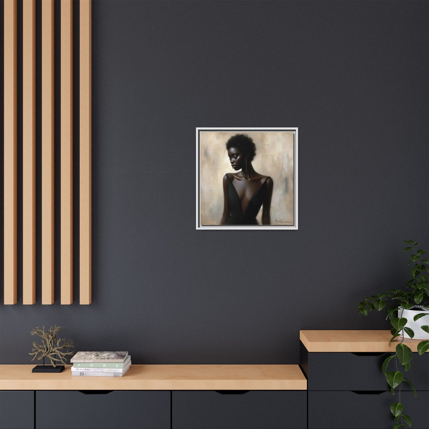 Elegant Framed Art Print, Minimalist Wall Decor, Home Aesthetic, Gift for Her, Affirmation Decor, Modern Artwork