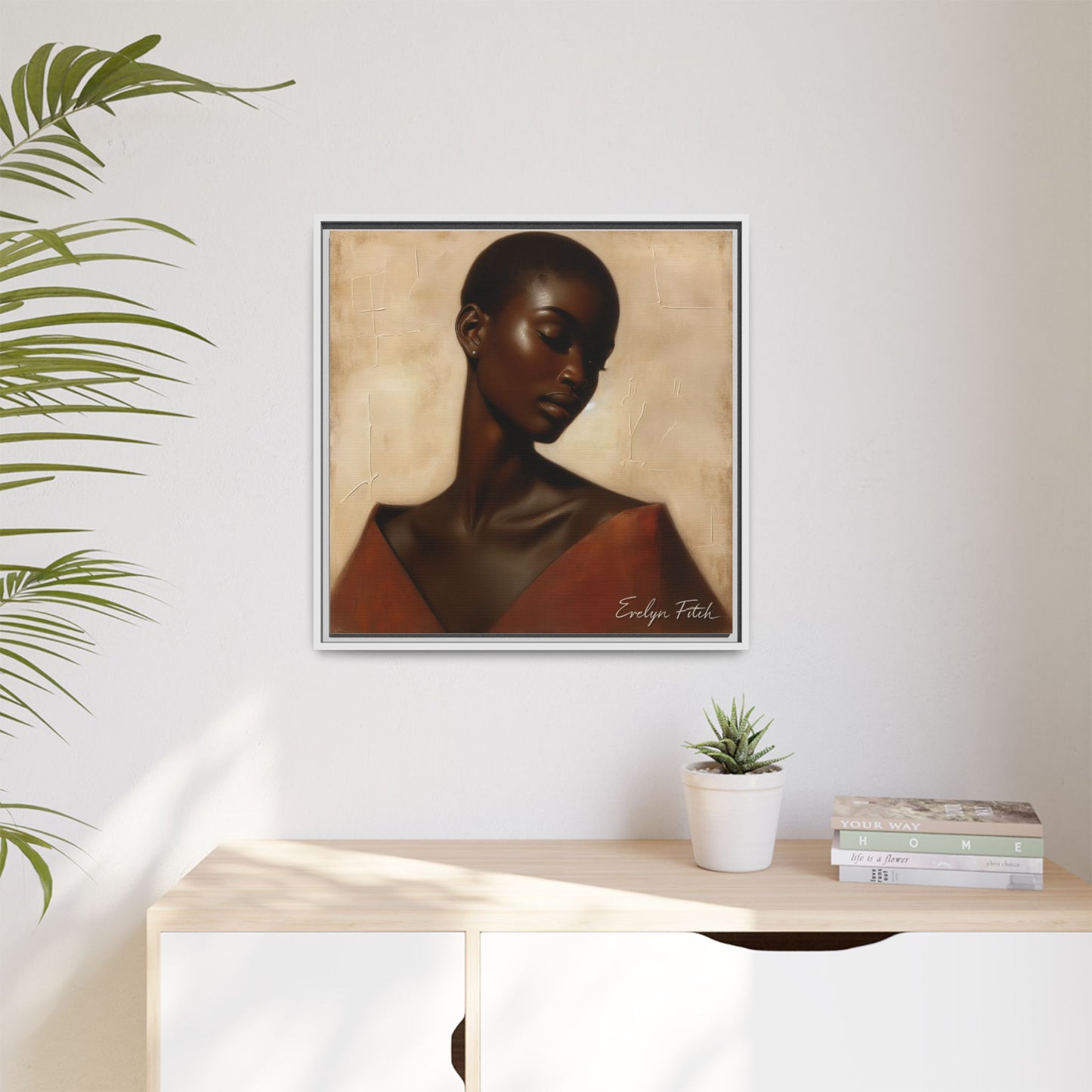 Elegant Framed Art Print, Home Decor, African American Art, Wall Art, Gift for Her, Modern Decor