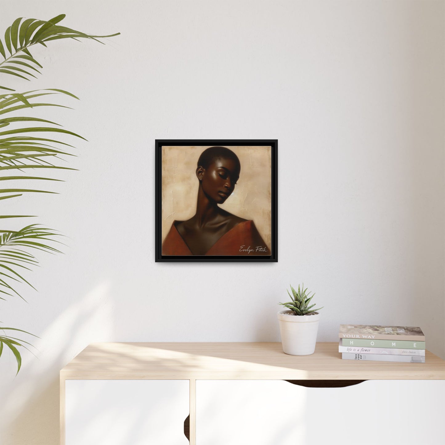 Elegant Framed Art Print, Home Decor, African American Art, Wall Art, Gift for Her, Modern Decor