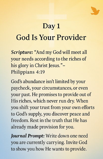 Living in God’s Abundance — 30-Day Scripture Devotional (Digital PDF)