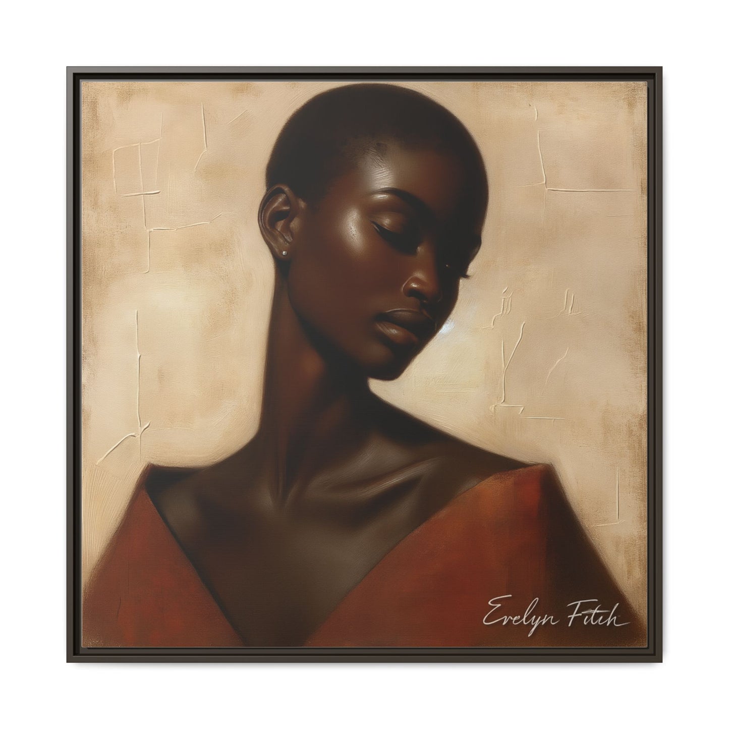 Elegant Framed Art Print, Home Decor, African American Art, Wall Art, Gift for Her, Modern Decor