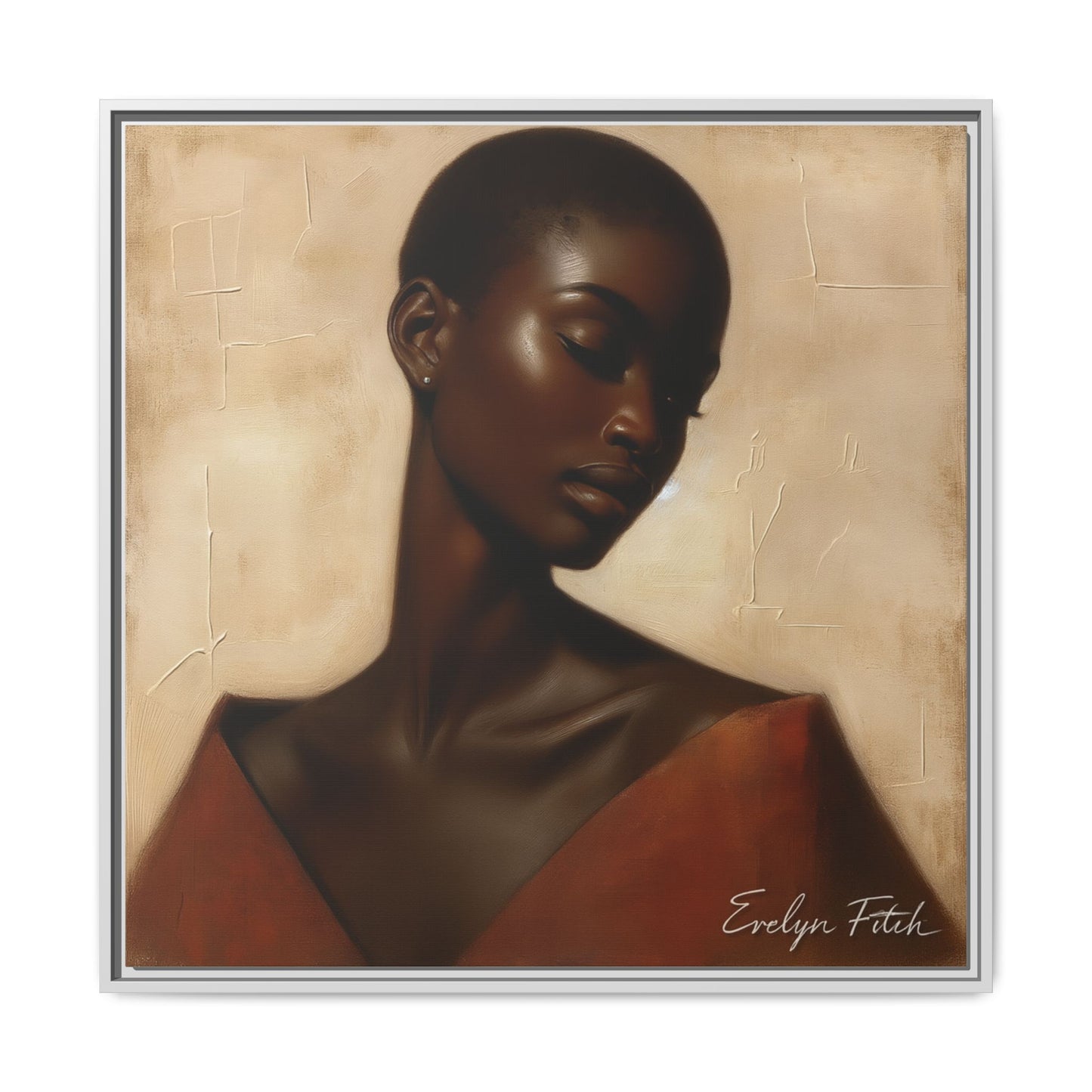 Elegant Framed Art Print, Home Decor, African American Art, Wall Art, Gift for Her, Modern Decor