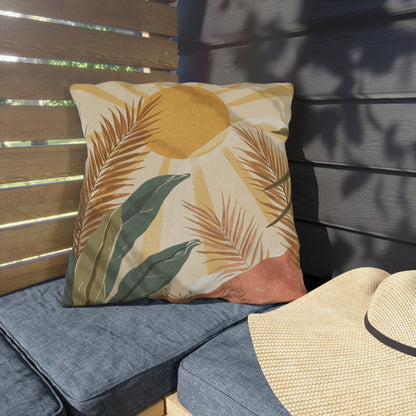 Tropical Outdoor Pillows, Boho Decorative Pillow Covers for Patio or Garden, Summer Decor, Relaxation Gifts, Nature Inspired
