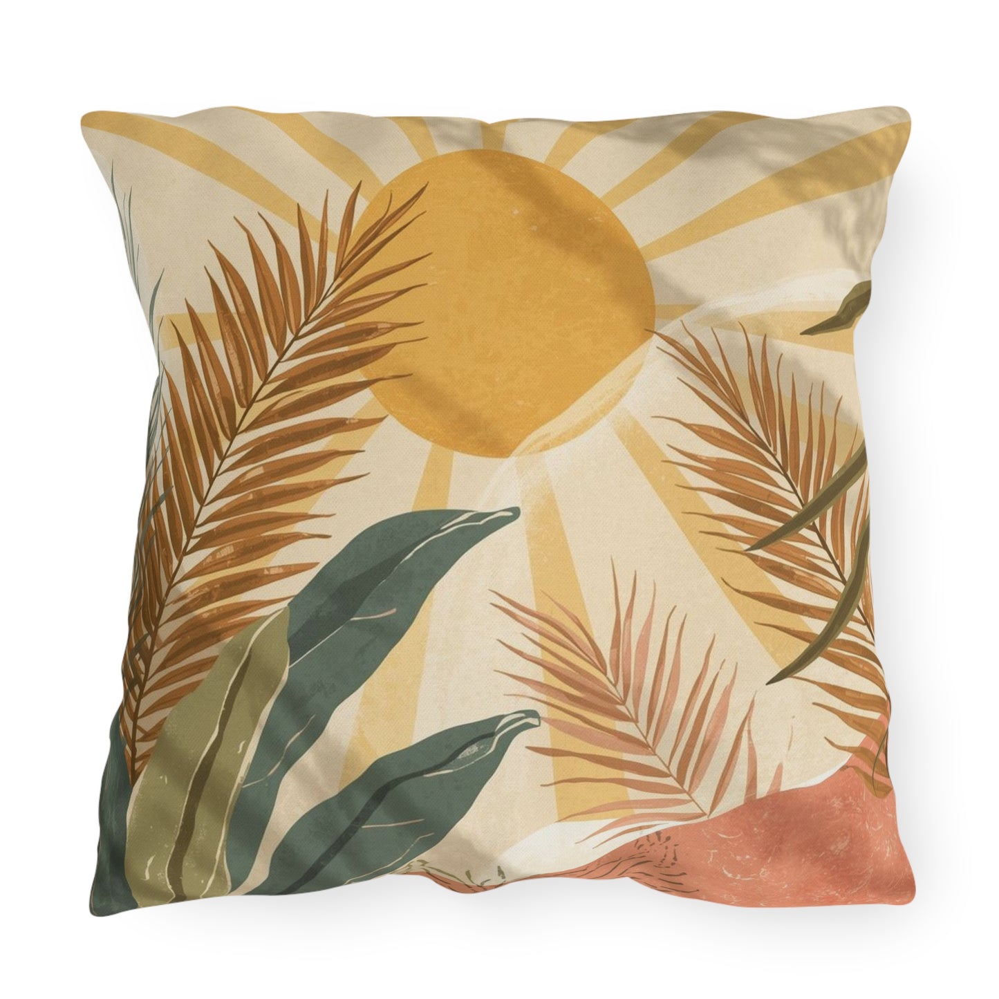 Tropical Outdoor Pillows, Boho Decorative Pillow Covers for Patio or Garden, Summer Decor, Relaxation Gifts, Nature Inspired
