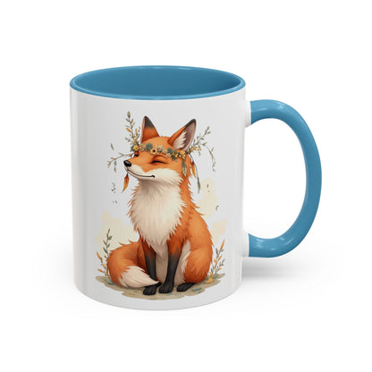 Whimsical Fox Accent Coffee Mug | Perfect for Animal Lovers, Fall Decor, Gift for Her, Nature Enthusiasts, Home Office