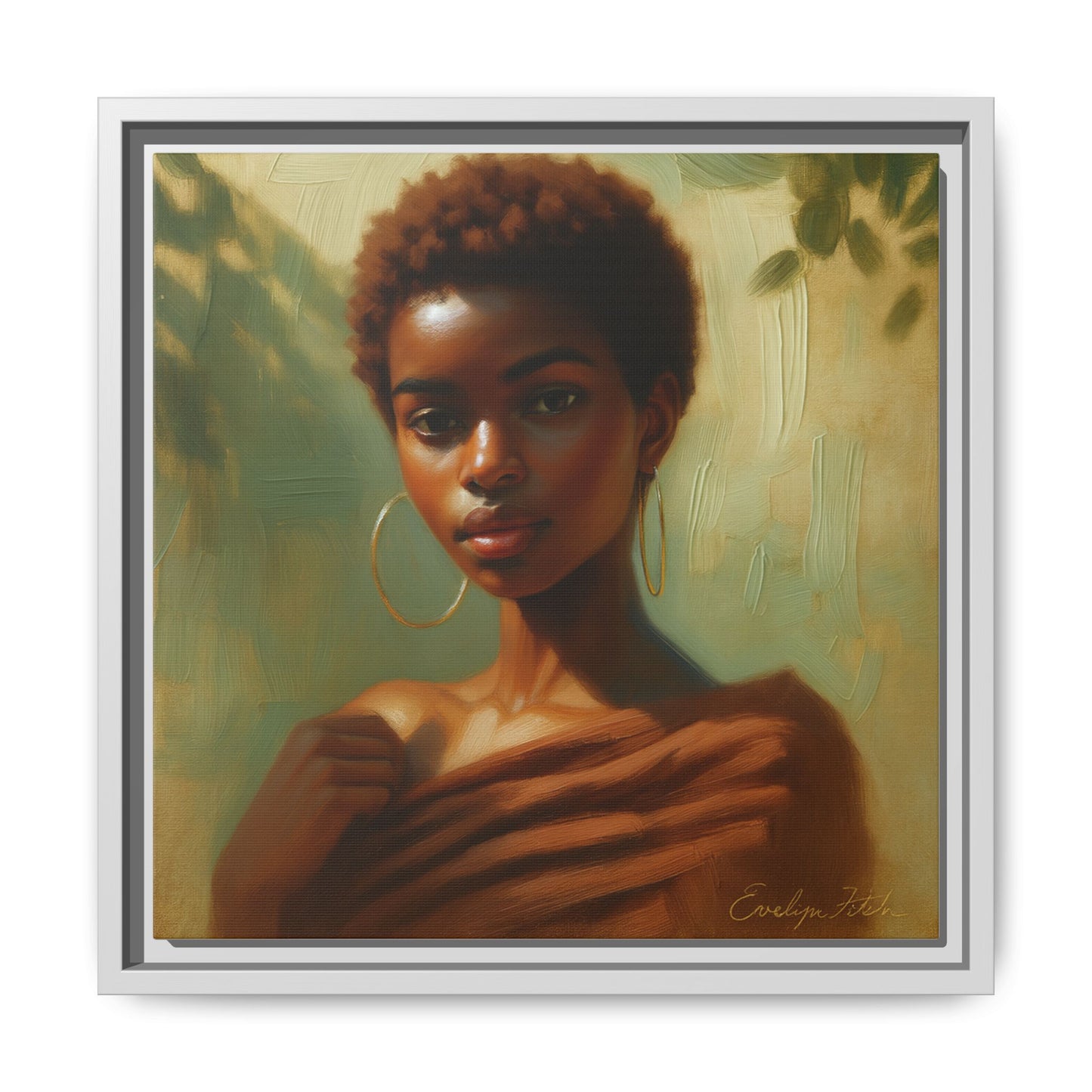 Framed Wall Art, Ethereal Portrait of a Woman, Home Decor, Gift for Her, Modern Artwork, Minimalist