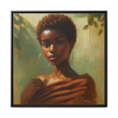 Framed Wall Art, Ethereal Portrait of a Woman, Home Decor, Gift for Her, Modern Artwork, Minimalist