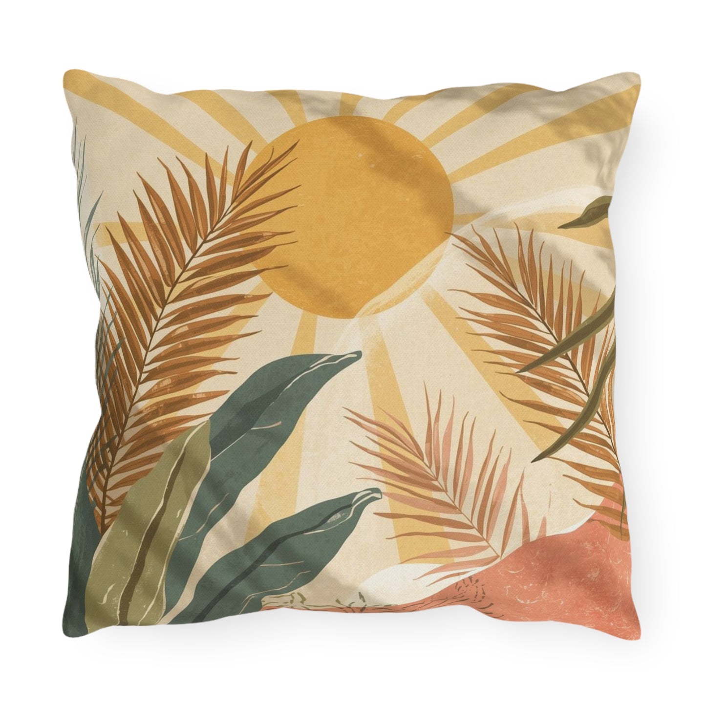 Tropical Outdoor Pillows, Boho Decorative Pillow Covers for Patio or Garden, Summer Decor, Relaxation Gifts, Nature Inspired