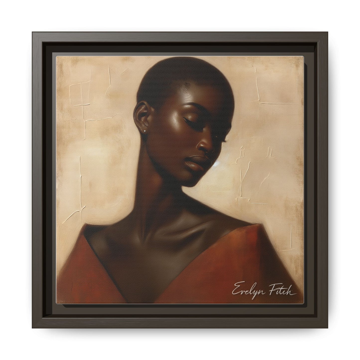 Elegant Framed Art Print, Home Decor, African American Art, Wall Art, Gift for Her, Modern Decor