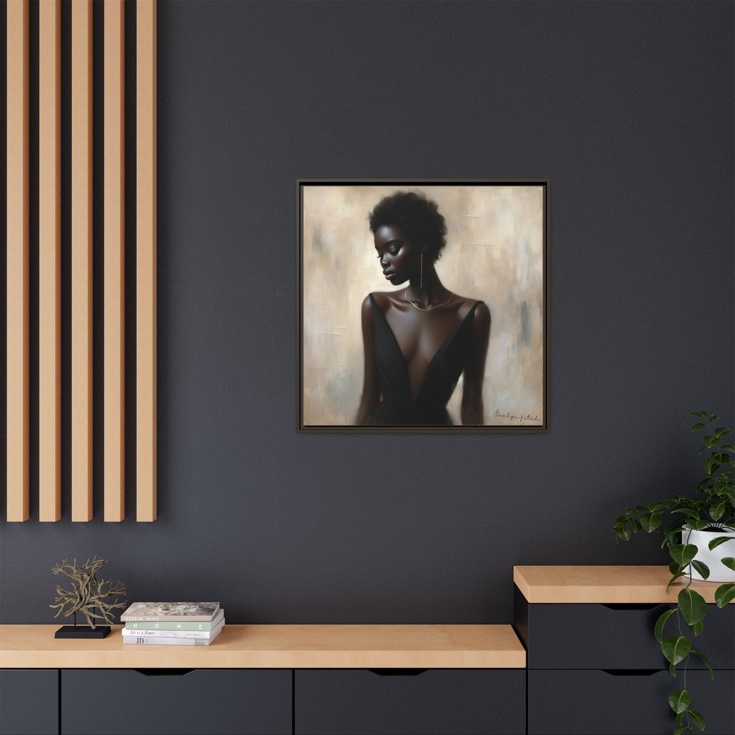 Elegant Framed Art Print, Minimalist Wall Decor, Home Aesthetic, Gift for Her, Affirmation Decor, Modern Artwork