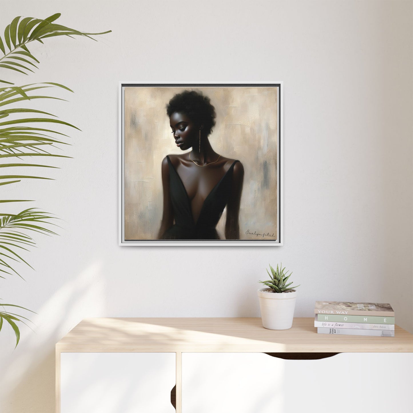 Elegant Framed Art Print, Minimalist Wall Decor, Home Aesthetic, Gift for Her, Affirmation Decor, Modern Artwork