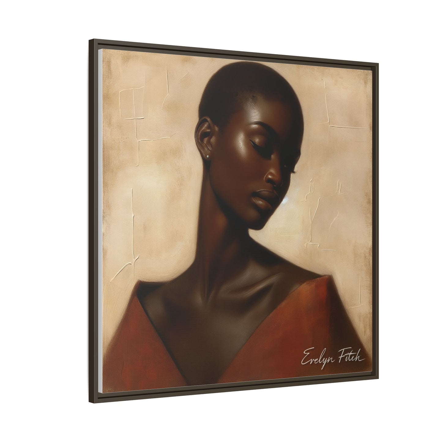 Elegant Framed Art Print, Home Decor, African American Art, Wall Art, Gift for Her, Modern Decor