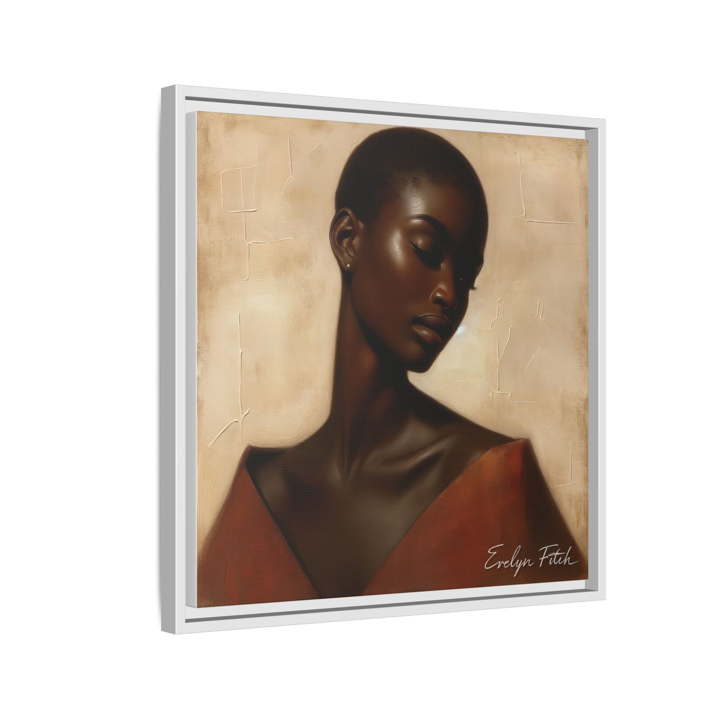 Elegant Framed Art Print, Home Decor, African American Art, Wall Art, Gift for Her, Modern Decor