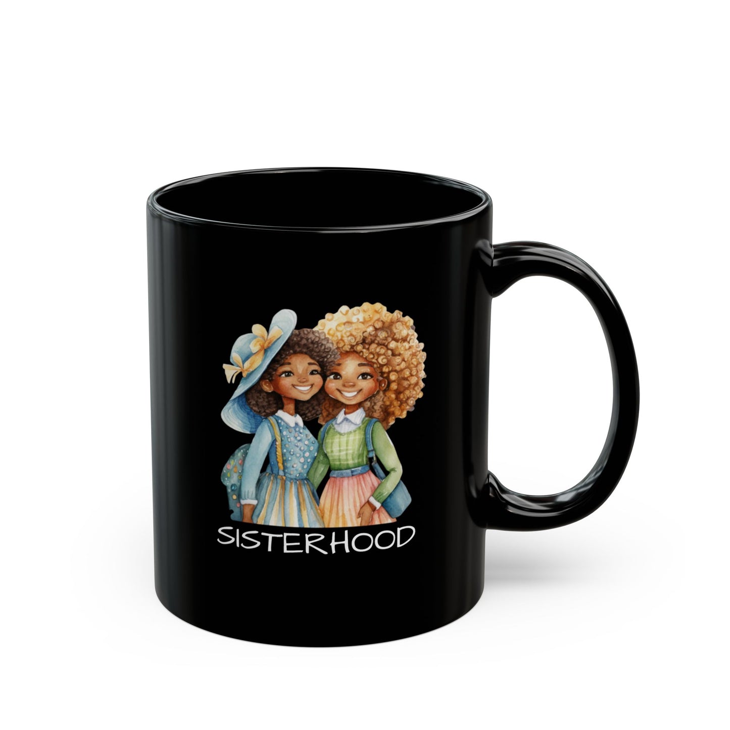 Sisterhood Black Mug - Perfect Gift for Friends, Tea Lovers, Cozy Moments, Birthday, Inspirational, Sister Gifts