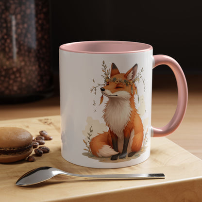 Whimsical Fox Accent Coffee Mug | Perfect for Animal Lovers, Fall Decor, Gift for Her, Nature Enthusiasts, Home Office